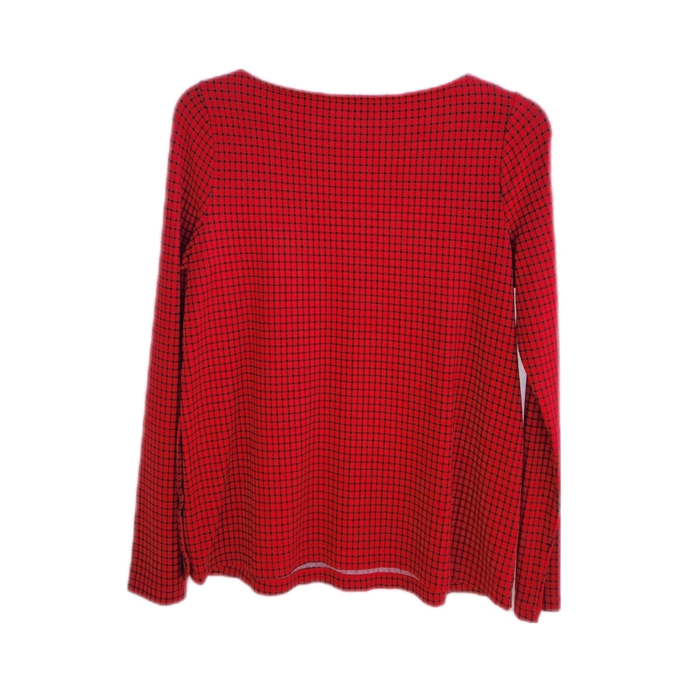 J. Jill Ponte Knit Top | Red & Black | Women's Size XSP NWT - Picture 2 of 12